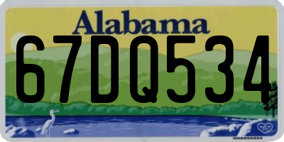 AL license plate 67DQ534