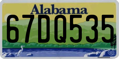 AL license plate 67DQ535