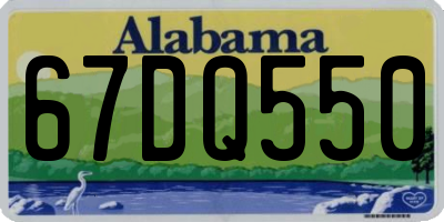 AL license plate 67DQ550