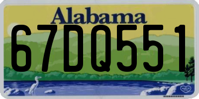 AL license plate 67DQ551