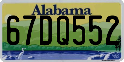 AL license plate 67DQ552