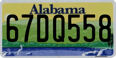 AL license plate 67DQ558