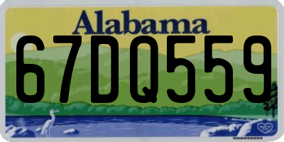 AL license plate 67DQ559