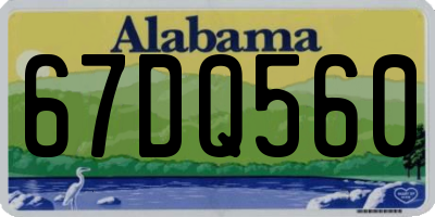 AL license plate 67DQ560
