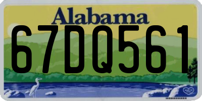 AL license plate 67DQ561