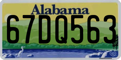 AL license plate 67DQ563