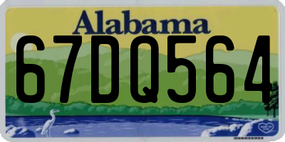AL license plate 67DQ564