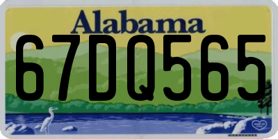 AL license plate 67DQ565