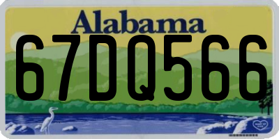 AL license plate 67DQ566