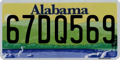 AL license plate 67DQ569