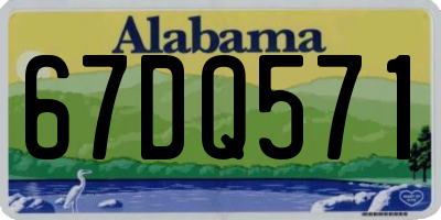 AL license plate 67DQ571