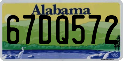 AL license plate 67DQ572