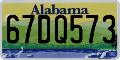 AL license plate 67DQ573