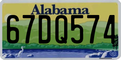 AL license plate 67DQ574