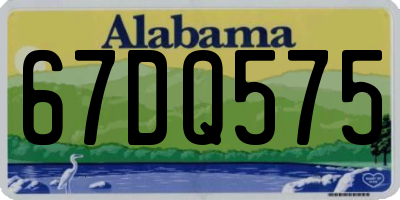 AL license plate 67DQ575