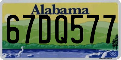 AL license plate 67DQ577