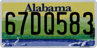 AL license plate 67DQ583