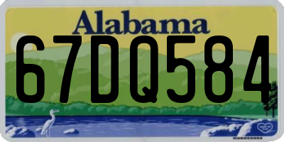 AL license plate 67DQ584