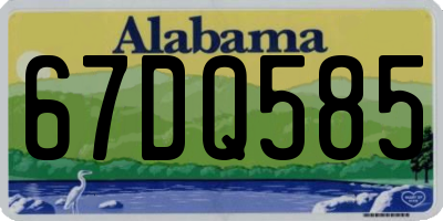 AL license plate 67DQ585