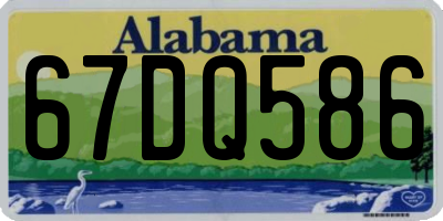 AL license plate 67DQ586