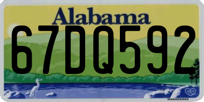 AL license plate 67DQ592