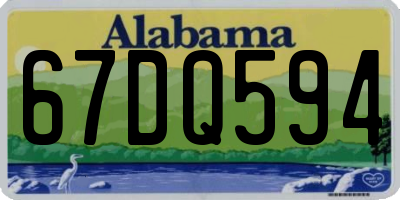 AL license plate 67DQ594