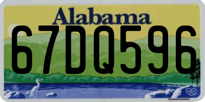 AL license plate 67DQ596