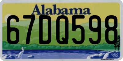 AL license plate 67DQ598