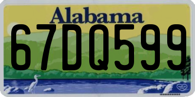 AL license plate 67DQ599
