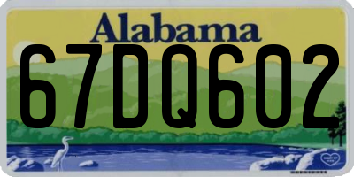 AL license plate 67DQ602