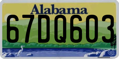 AL license plate 67DQ603