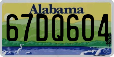 AL license plate 67DQ604