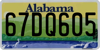 AL license plate 67DQ605