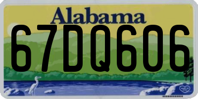 AL license plate 67DQ606