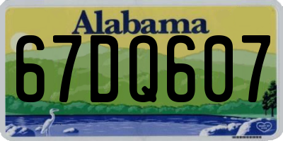 AL license plate 67DQ607