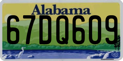 AL license plate 67DQ609