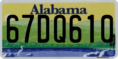 AL license plate 67DQ610