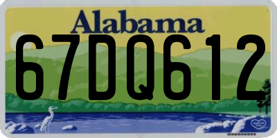 AL license plate 67DQ612