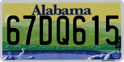 AL license plate 67DQ615