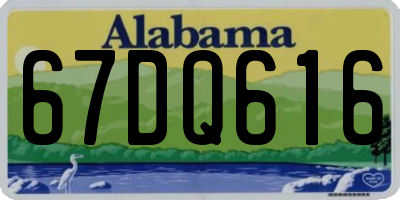 AL license plate 67DQ616