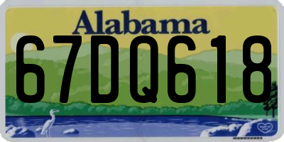 AL license plate 67DQ618