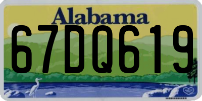 AL license plate 67DQ619