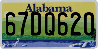 AL license plate 67DQ620