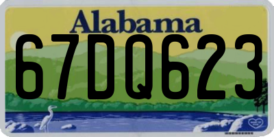 AL license plate 67DQ623