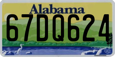 AL license plate 67DQ624