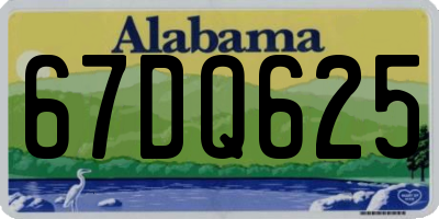 AL license plate 67DQ625