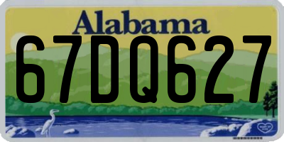 AL license plate 67DQ627