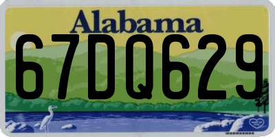 AL license plate 67DQ629