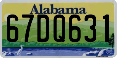 AL license plate 67DQ631