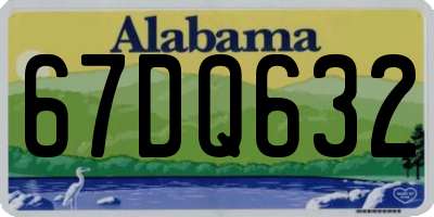 AL license plate 67DQ632